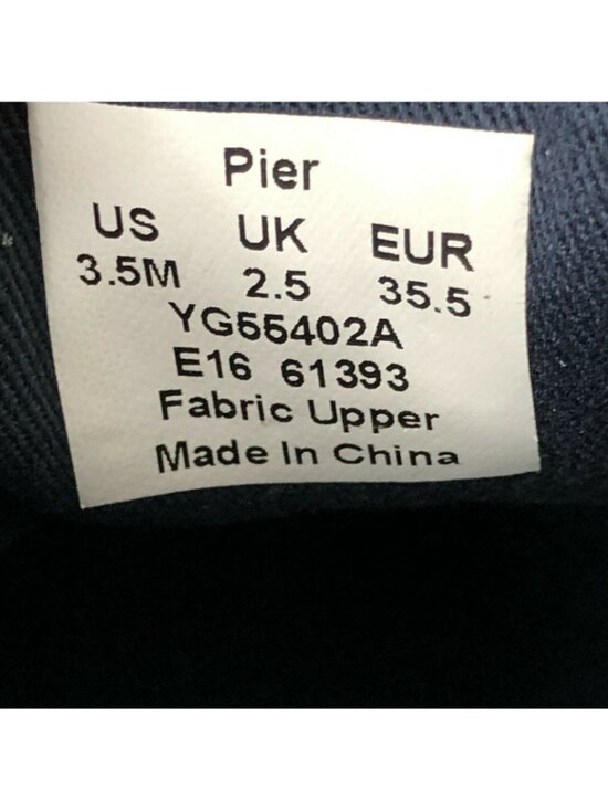 Sperry Top Siders Pier Sneakers Blue Canvas Slip On Shoes Youth 3.5M Memory Foam - Picture 3 of 10